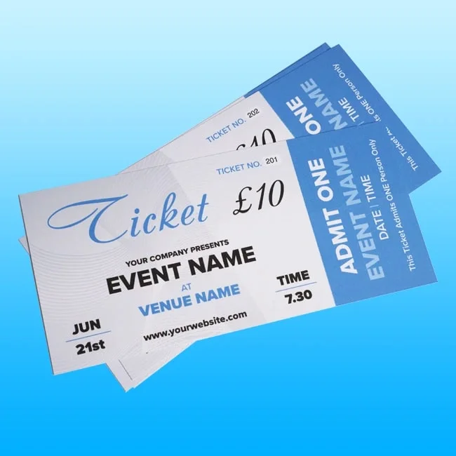 Ticket Printing Dewsbury