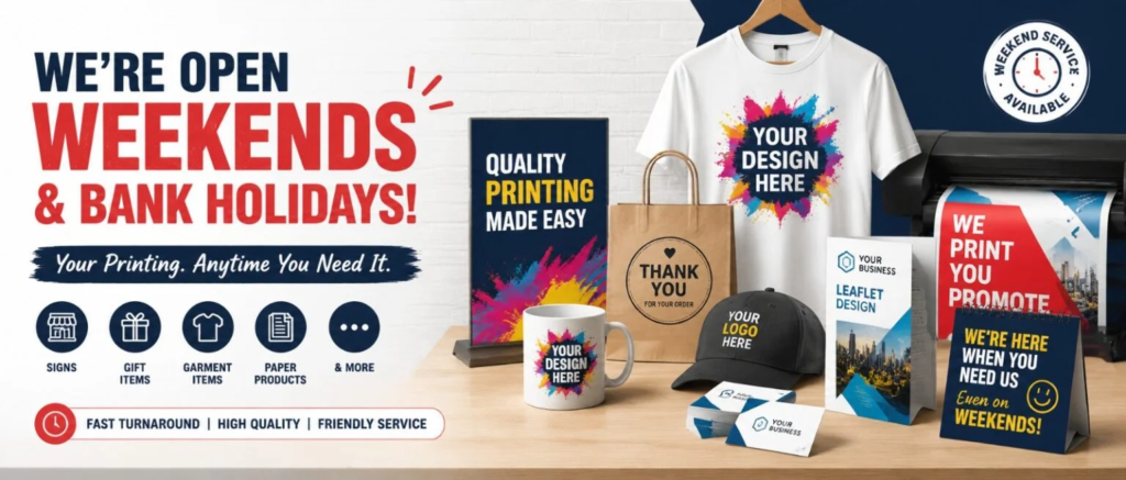 Weekend Printing Service Dewsbury